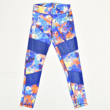 Adidas Women's Skinny Legging Abstact Gym Polyester Multicolor Size S Climalite