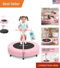 ASTM Certified 36'' Toddler Trampoline - Safe Fun for Ages 1-6, Easy to Assemble
