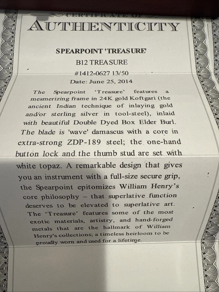 William Henry Spearpoint Treasure B12 Foto 3 de 4