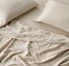 King 100 Linen Sheet Set Natural - Casaluna NEW
