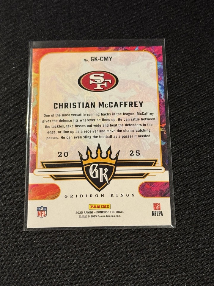 2025 Donruss Gridiron Kings Christian McCaffrey #GK-CMY | eBay