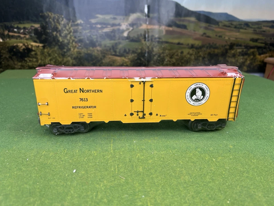 K-LINE K-7613 GREAT NORTHERN #7613 CLASSIC RREEFER CAR K7613 SEALED NEW IN BOX - Image 3 of 4