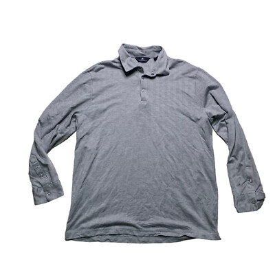 Hart Shaffner Marx Pearl Snap Polo Shirt Mens Size XL Gray
