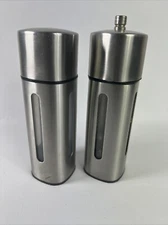 Chef  Stainless Steel 6” Salt Shaker/Pepper Mill Set