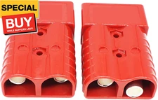 Pair Battery Quick Connect 350A 2/0 AWG Wire Harness Plug for 2/0 Gauge Cables, 