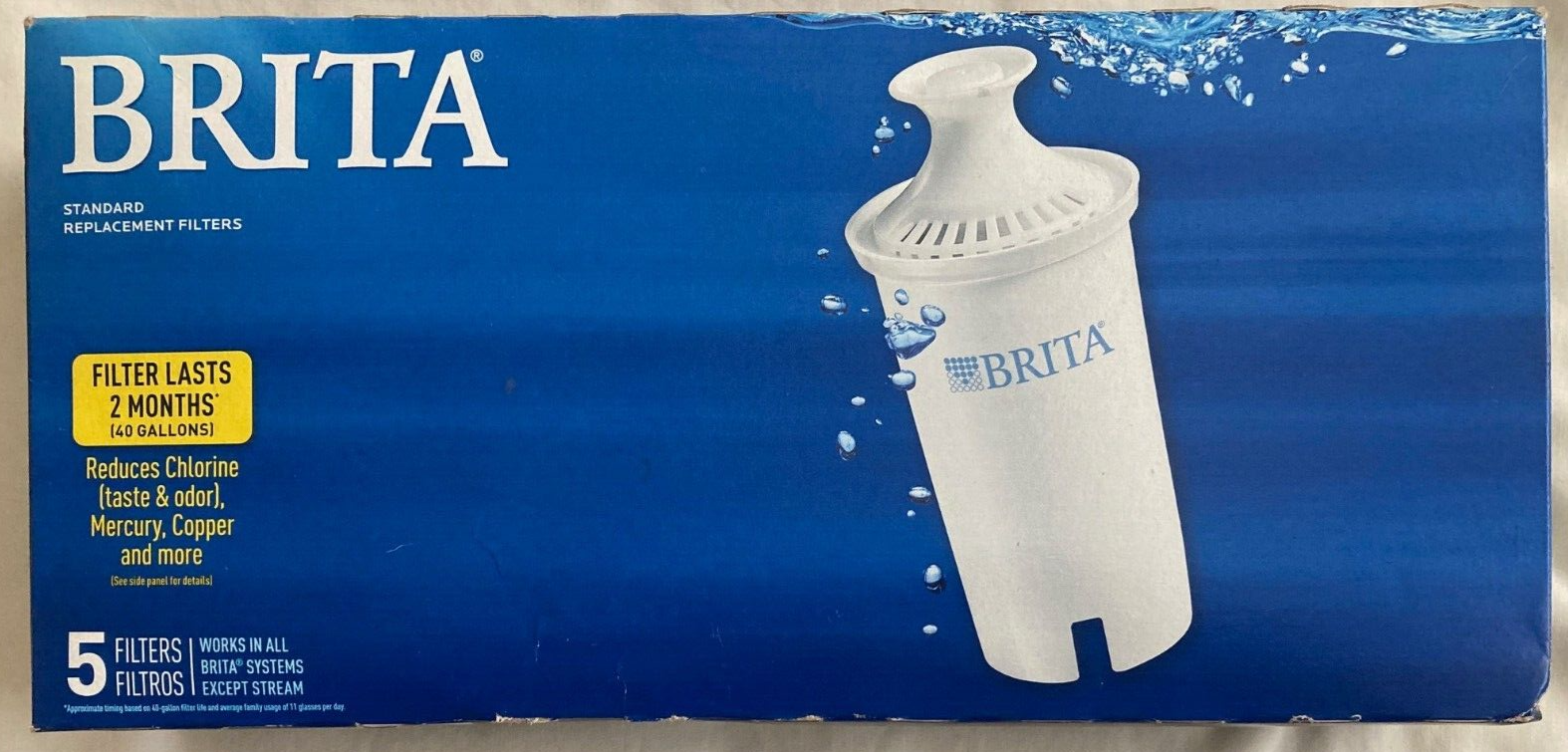 Brita Standard Replacement Water Filters OB03 5Pack Sealed In Box eBay