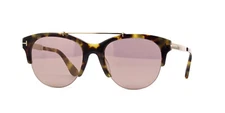 TOM FORD ROUND SEMI RIMLESS ADRENNE SUNGLASSES TF517 56Z $460.00