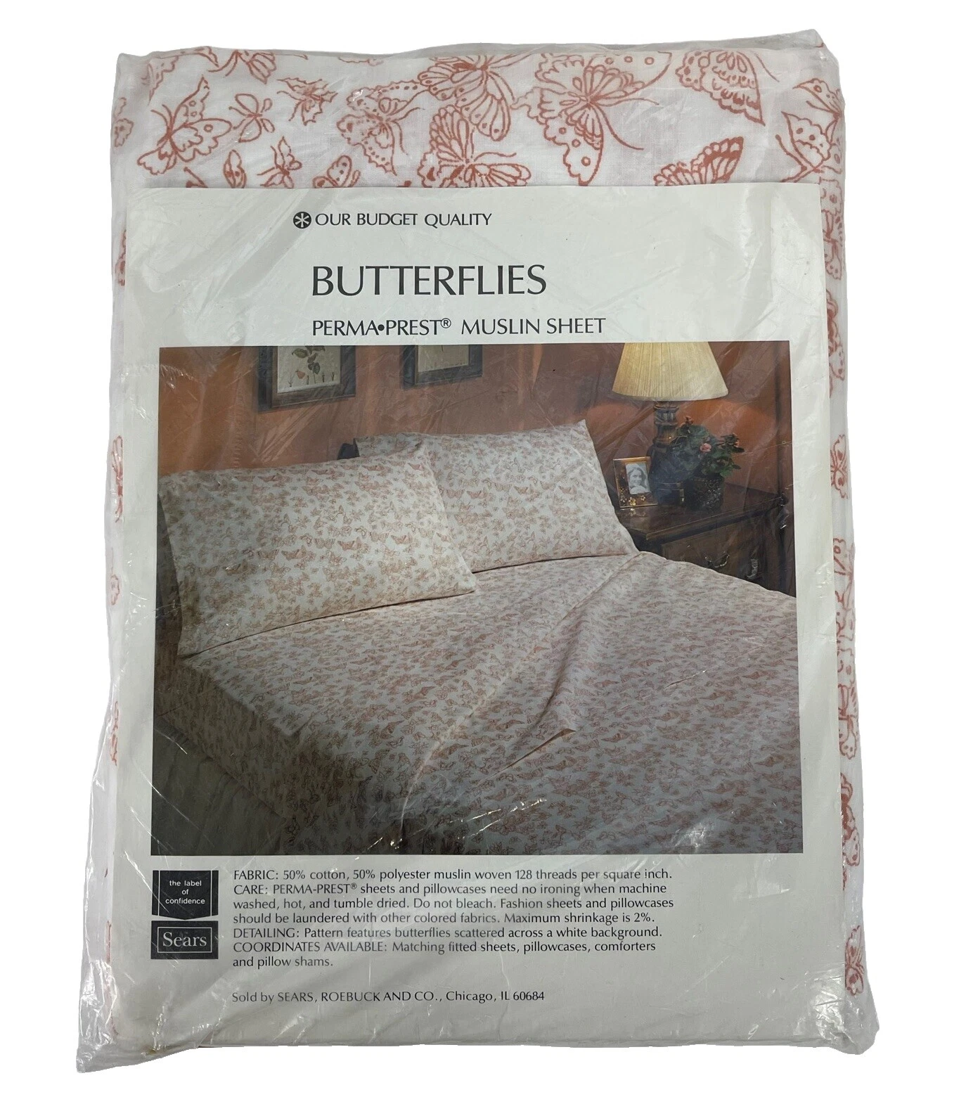 Mistura de Algodão Sears Multicolor lençóis de Cama