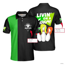 Personalized Bowling Livin On A Spare Polo Shirt   Bowling Men Polo Shirt