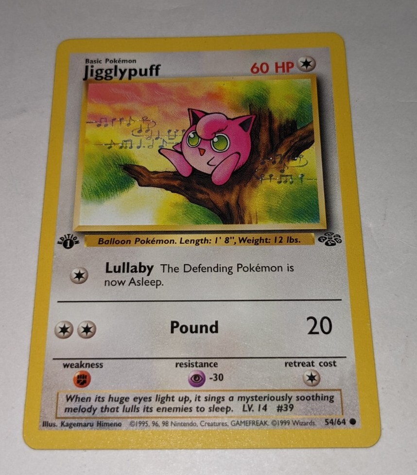first edition jigglypuff pokemon card Pokemon Dutch Jungle Jigglypuff (1st Edition) #54/64 Trading Card main image 1