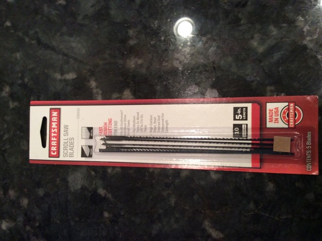 10 CRAFTSMAN SCROLL SAW BLADES 10 TEETH PER INCH 5 INCH LENGTH 9 29440 929440