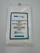 BathSolutions Lightweight PEVA Shower Liner Eco Friendly 70" x 72" White KN61430