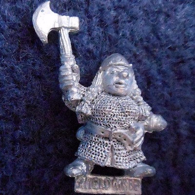 1987 Dwarf Adventurer 0305 19 D4 Shaz Ensun Citadel Shield Maid Female Norse D&D