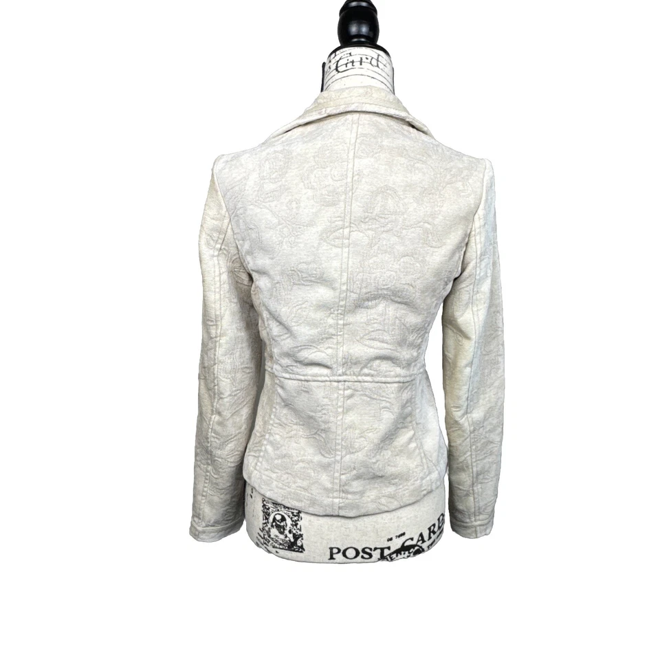 Kenar 夹克象牙提花 Concho 纽扣飞镖腰西波西米亚 S 码 — 第 3/4 张图片