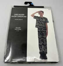 Camo Army Soldier Halloween Costume Camouflage Boys Child Large 8-10 Military 