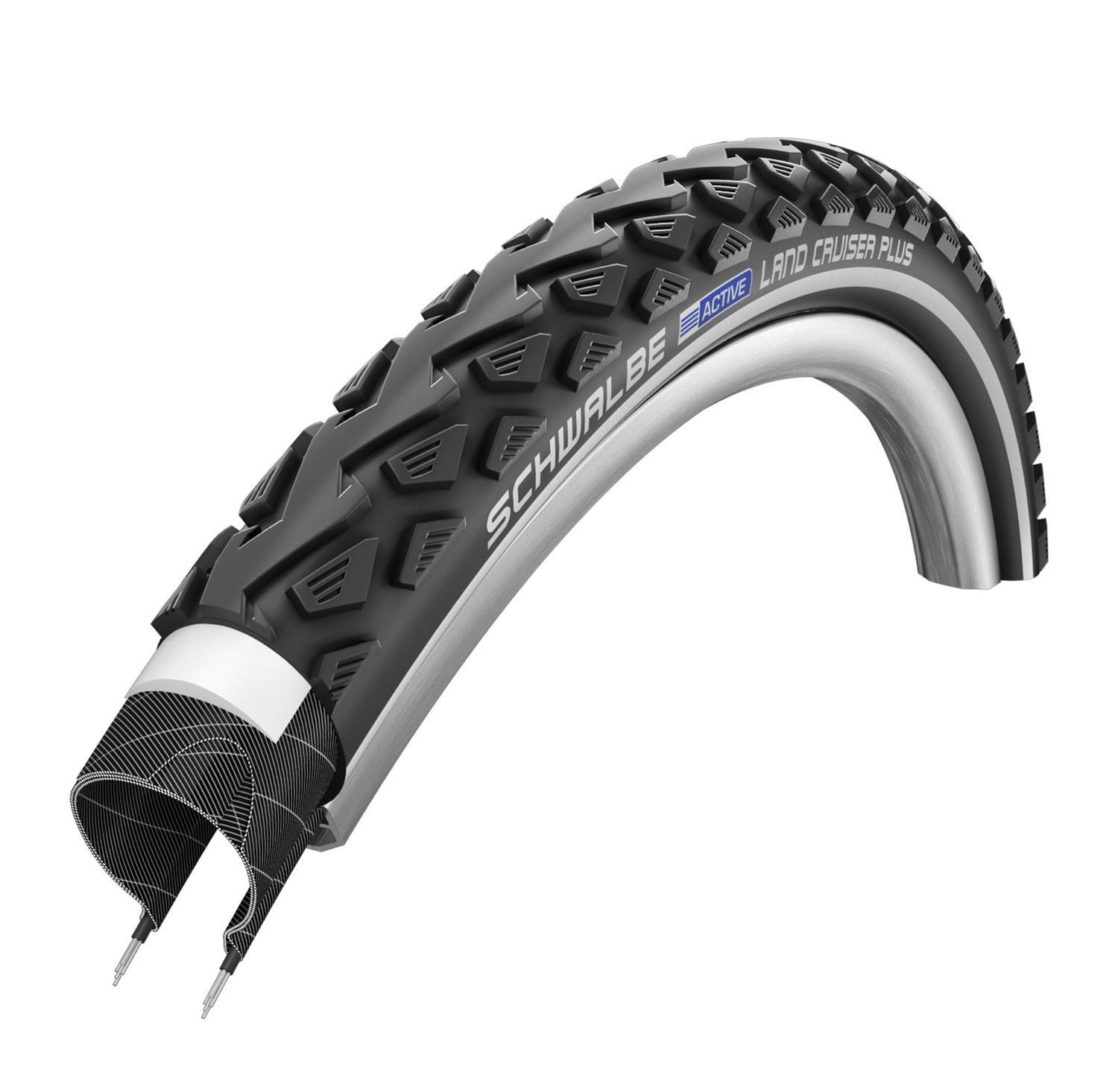 Pneu VTT et VTC 700x47 Schwalbe Land Cruiser Plus anti-crevaison noir