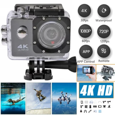 MARKENLOS Cámara de acción 900mah cámara submarina cámara deportiva control remoto cámara de vlogging DE