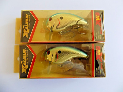 XCALIBUR XW6 WAKE BAIT - .75 oz & 2.75'' - CHROME BLUE BACK - 2 LURES - #517i