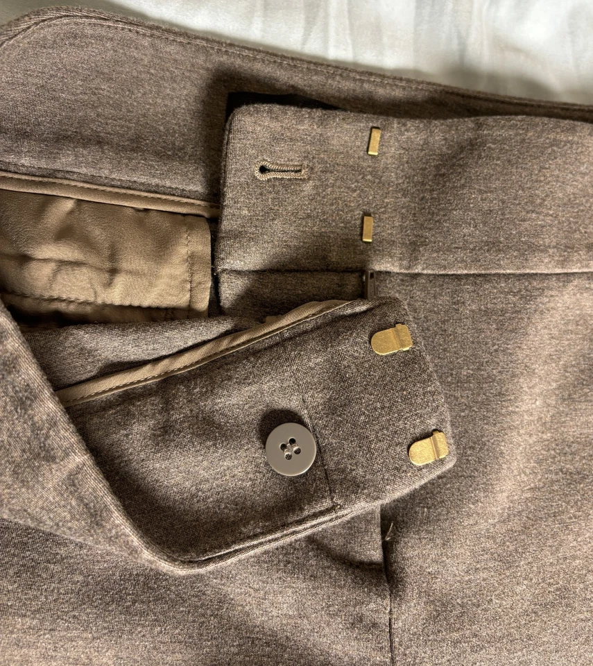 Pantalones para mujer Talbots color topo talla 4 tiro alto carrera bootcut rayón mezcla de nailon Foto 4 de 4