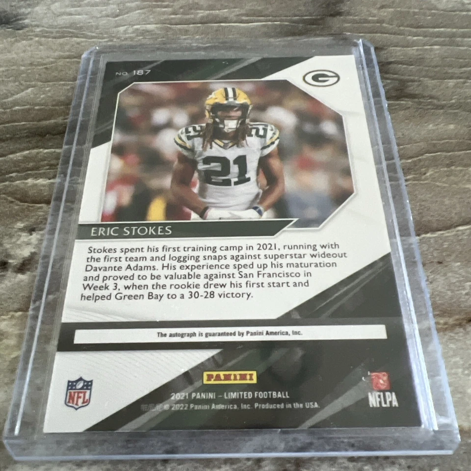 2021 Panini Limited - Rookie Autograph #187 Eric Stokes /49 (AU, RC) - Image 2 of 2