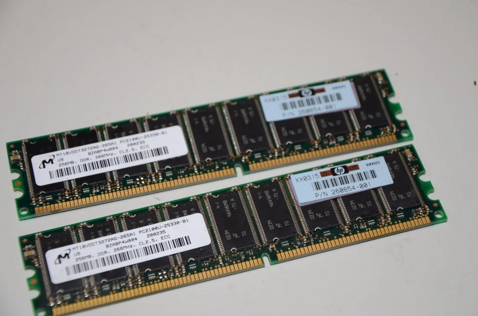 HP 256 MB DDR 266 mhz MT18VDDT3272AG-265 260654-001 AZBP4W004 - Image 2 of 4
