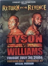 Mike Tyson vs Danny Williams 2004 Program Signed By Williams; With Folded Poster