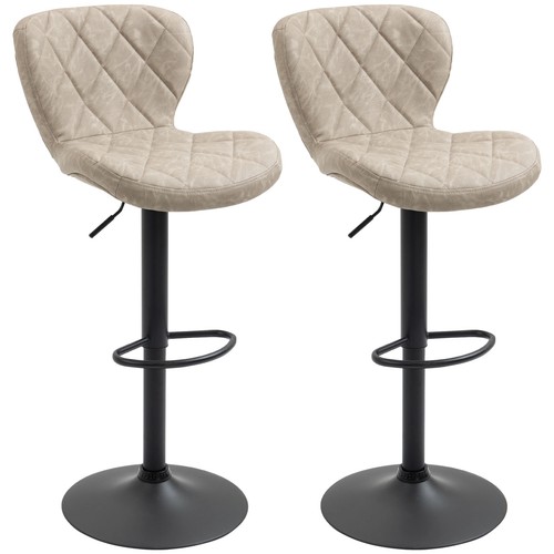 Bar Stools, Set of 2 Breakfast Bar Chairs, Swivel Barstools with Backrest - Picture 11 of 11