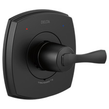 Delta Stryke Single Handle Diverter Trim Kit Matte Black-Certified Refurbished