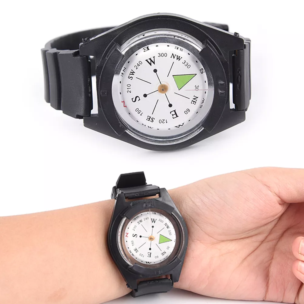 Tactical Wrist Compass Special For Military Outdoor Survival Watch Black Band.WR