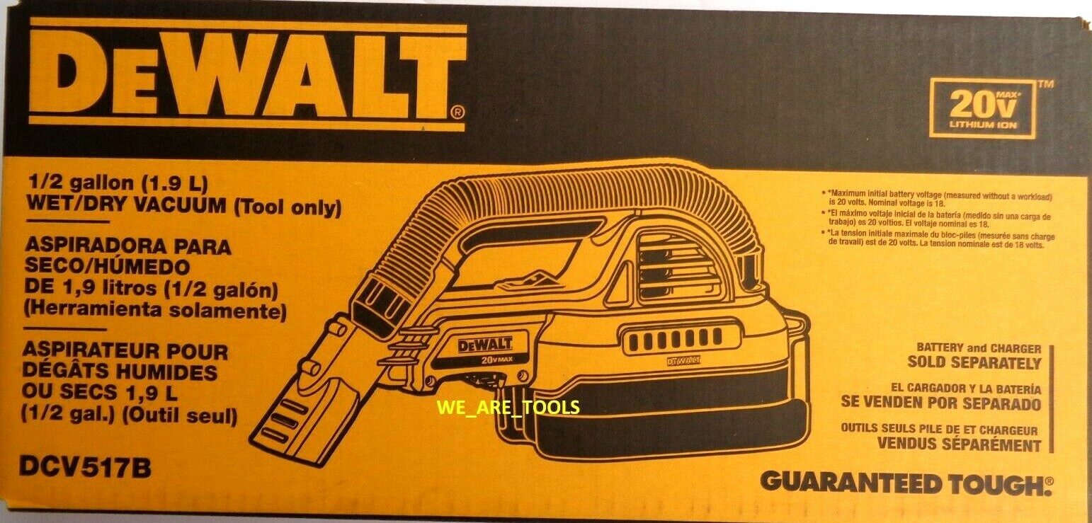 Dewalt DCV517B 20V Cordless Battery Vacuum 20 volt W/ Filter 20 Volt
