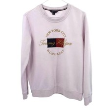 Tommy Hilfiger Women's Pink New York City Embroidered Logo Sweatshirt Size M