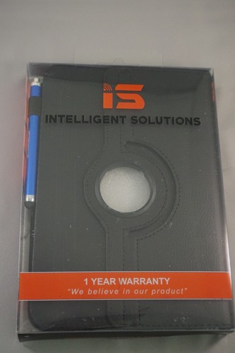 8" BLACK  ACP Tablet Case Cover Folio - with Stylus and (2) Hardened Glass - Picture 1 of 7