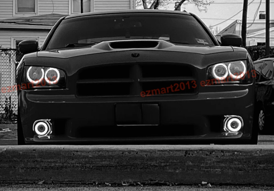 RGB 6 halo ring for Dodge Charger 06-10 bluetooth Flash DRL LED angel eye APP - Image 2 of 4