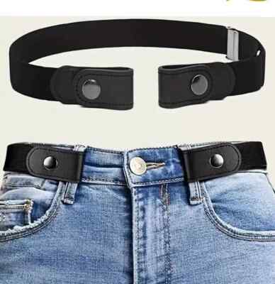 1-2 Stretchgürtel ohne Schnalle Gürtel elastisch Unsichtbar Unisex Nylon Gürtel