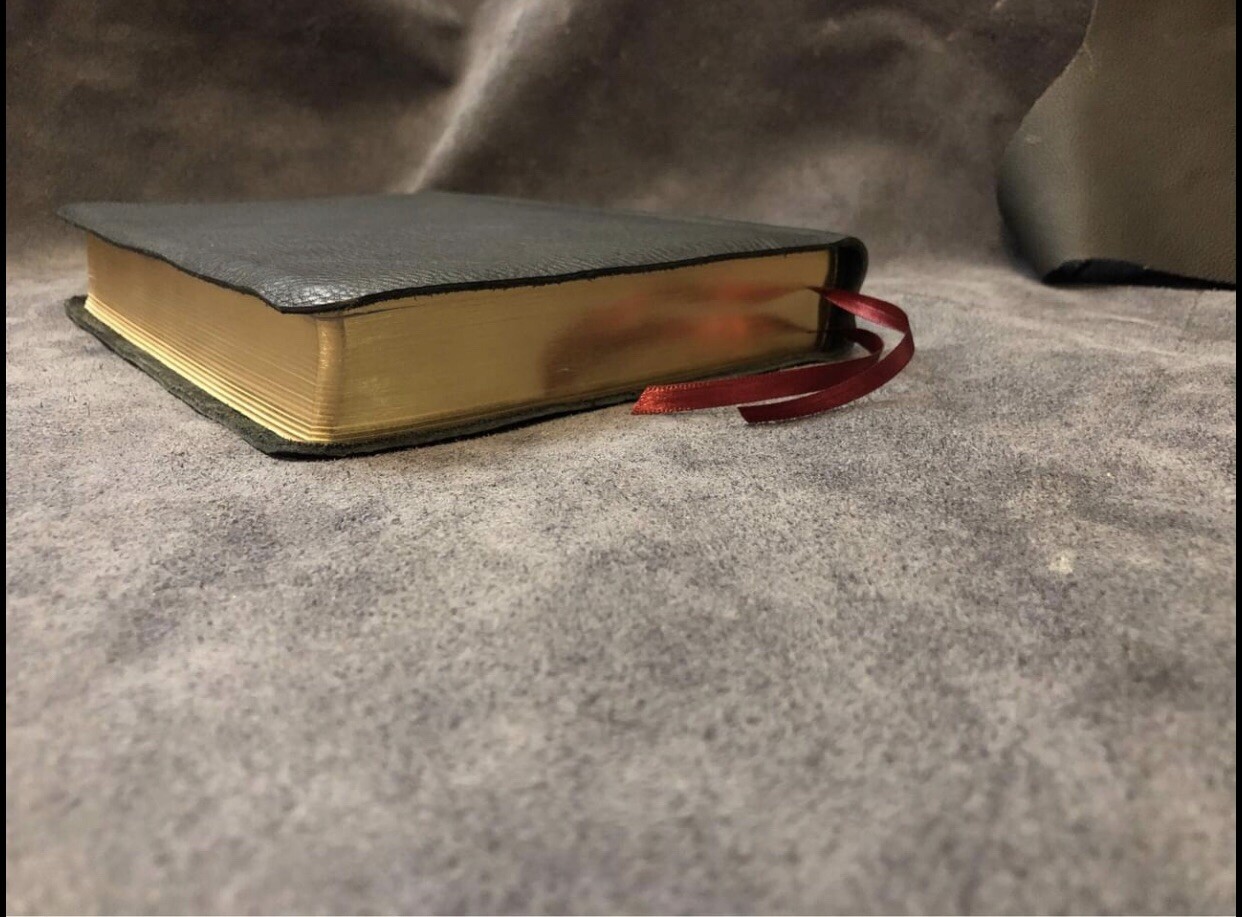 ESV English Standard Version wide margin reference bible Black Leather
