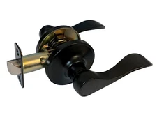 Passage Matte Black Lever Handle Door knob Non-Locking Hallway & Closet