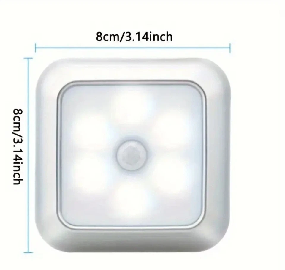 Paquete de 3/6 luces LED inalámbricas con sensor de movimiento/batería AAA/pared interior/escaleras/ Foto 4 de 4