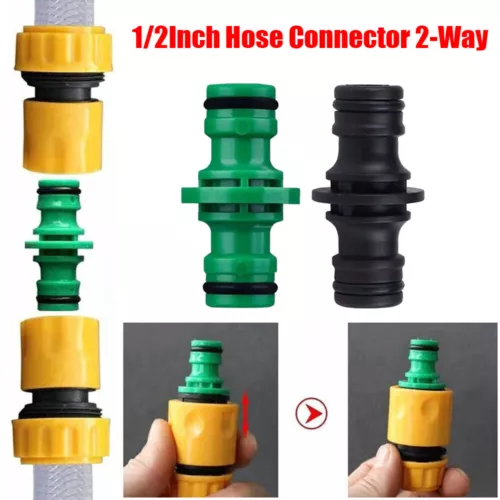 Garden Hose Connector Adapter Joiner 2 Way Fitting Male End 12mm