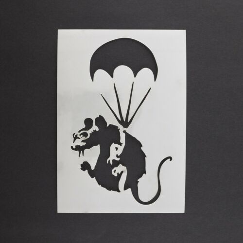 Banksy Rat Schablone Mylar Blatt Malerei Wandkunst Handwerk Airbrush 190 Mikrometer - Bild 5 von 7