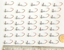 35pc set  - 1/32 oz Round Head Jigs With VICTORY #6 Red Sickle Hooks