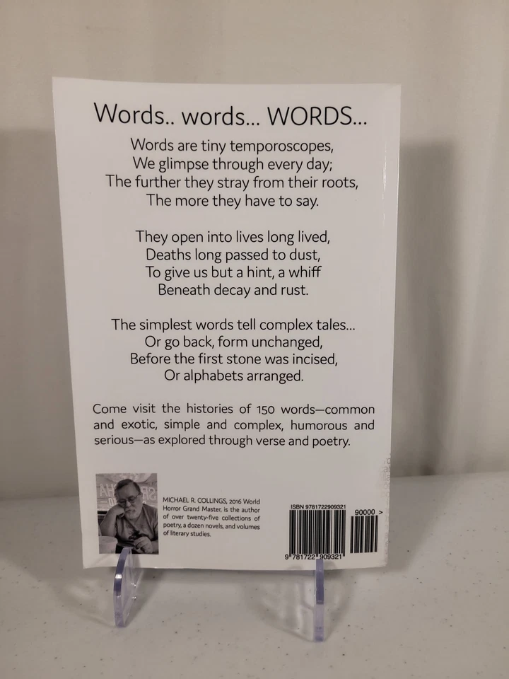 PROOF Words Words Words by Michael Collings Poetry Paperback 2018 - Image 3 of 4