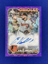 2024 Topps Chrome CHRIS VALLIMONT #RA-CV Purple Speckle Refractor #/299 RC Auto