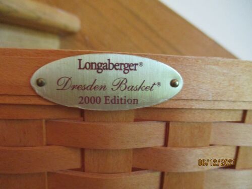 Longaberger Dresden Tour Basket 2000 tagged useful size *shipping included!* - Picture 3 of 8