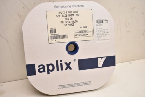 Aplix Self-Gripping Fastener #808 Hook 5/8" 50yd White 000 Sew-On Nylon 151 8L - Afbeelding 1 van 3