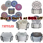 Ceramic Coasters Round Absorbent Stone Coaster Set Drink Coffee Cup Pad Mat Gift