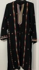 Hand Embroidered Black Georgette Chiffon stitched Party Wear Shirt Dupatta