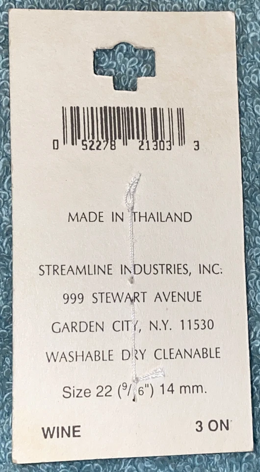 Streamline Buttons Sz 22 9/16” 14mm Wine K1303 NOS - Image 3 of 3