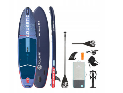 Aquastic Perth Pro 11'2'' SUP-Board Allround Dunkelblau Stand Up Paddle | 340 cm 