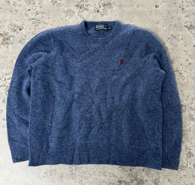 Polo Ralph Lauren Kinder Pullover Blau XL   Rundhals mit rotem Logo