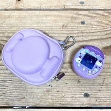 Tamagotchi Pix Sky Purple Handheld Pet Toy 2020 Bandai 42900 With Case